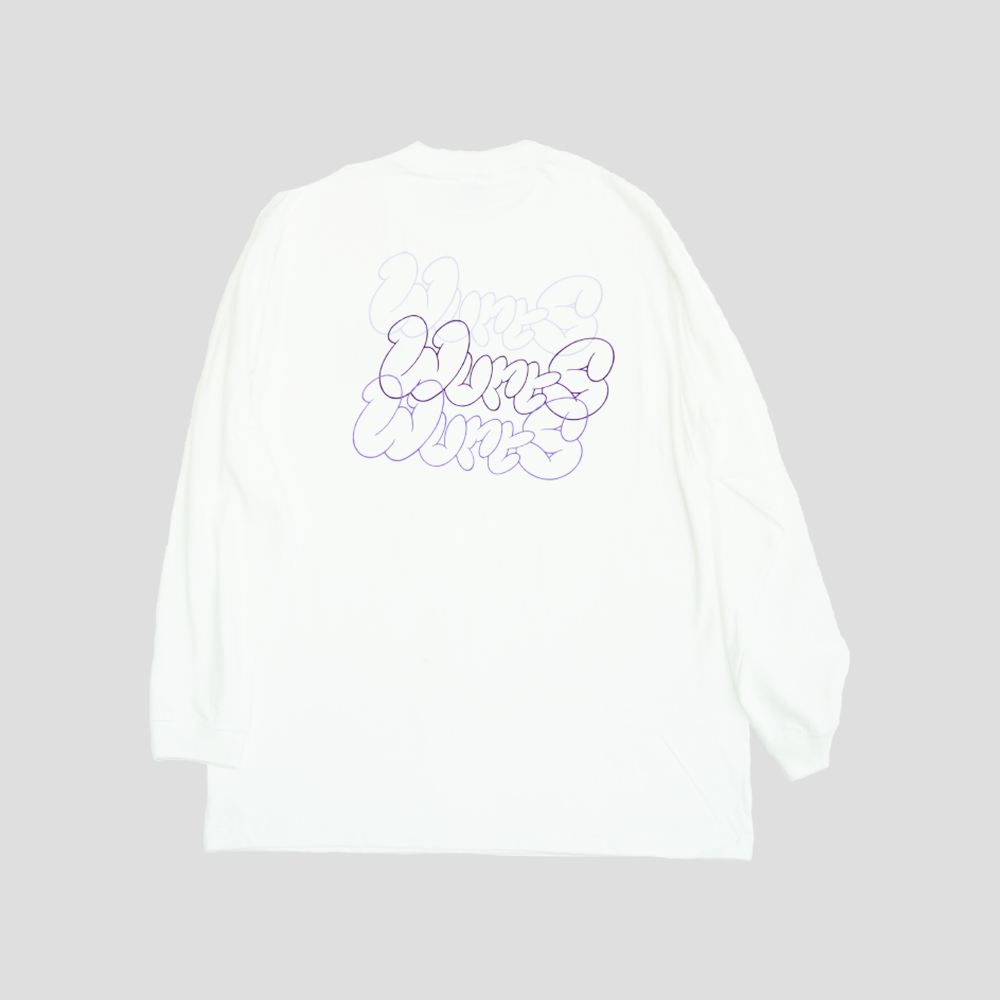 Triple Rabbit Long Sleeve Tee (White)