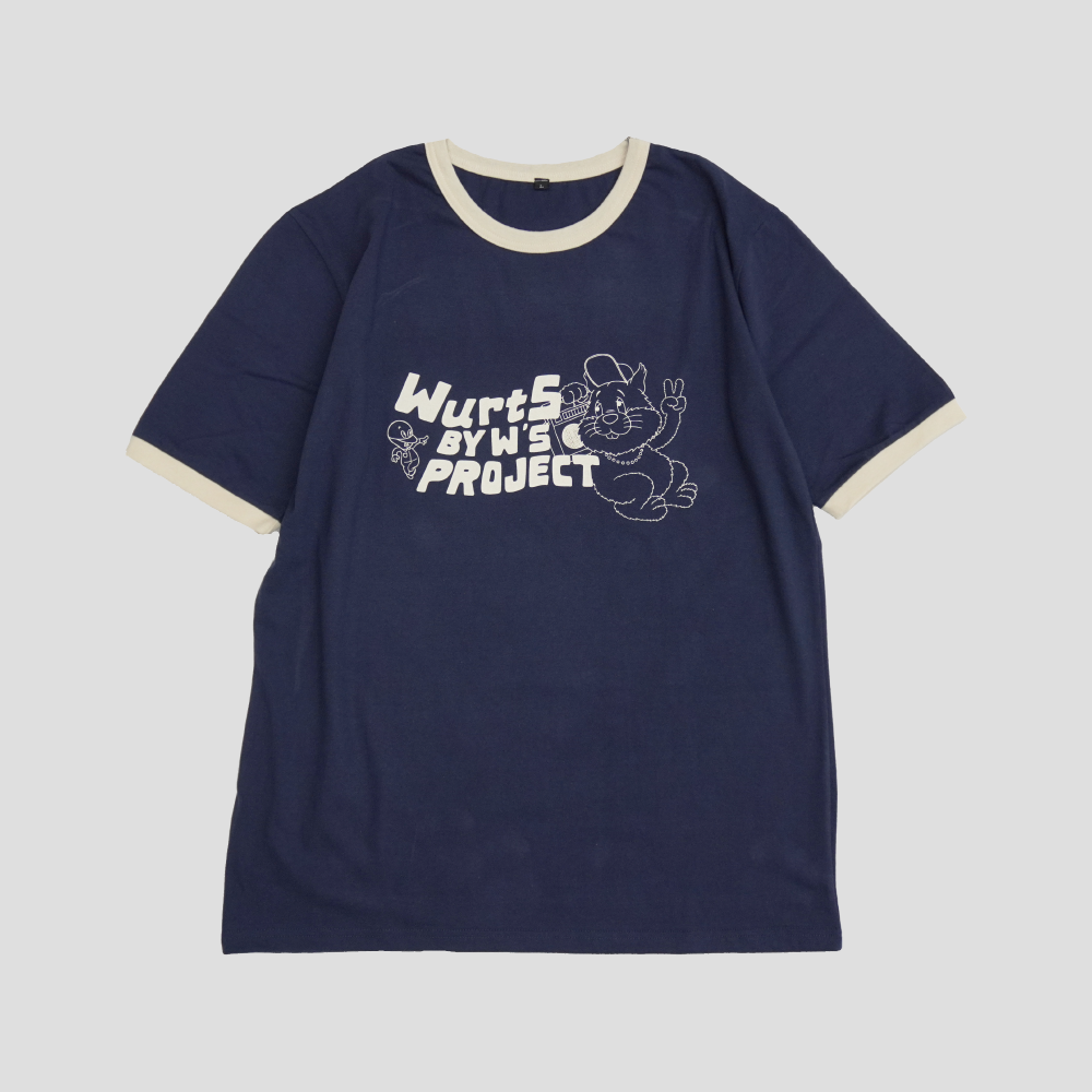 Good Vibes Ringer Tee (Navy)