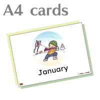 A4ɡʷ᡿ǡˡA4 CardMonths, Days and seasons  Japanese ver.