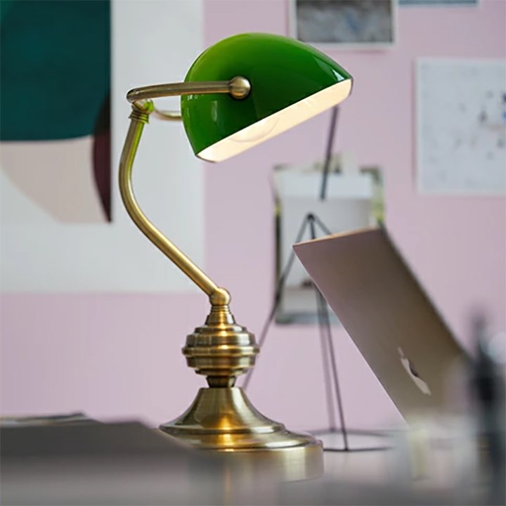 デスク・書斎 | バンカーズランプ 2サイズ 4色 25W E17 【Bankers lamp