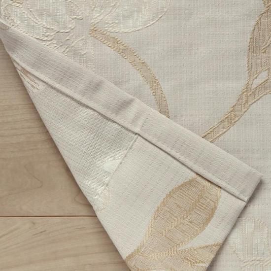 和モダンデザイン|ジャガード花柄のドレープが美しい形状記憶カーテン 【CH1301 Lotus  ロテュス IV アイボリー 】 -4