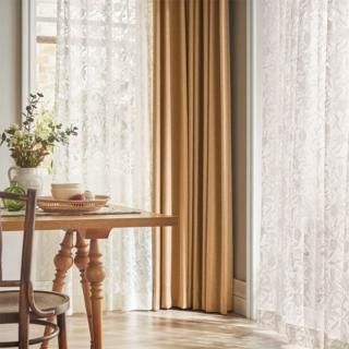 MORRIS＆Co. カーテン & 輸入レースカーテン床丈セット MORRIS&Co. カーテン & 輸入レースカーテンセット