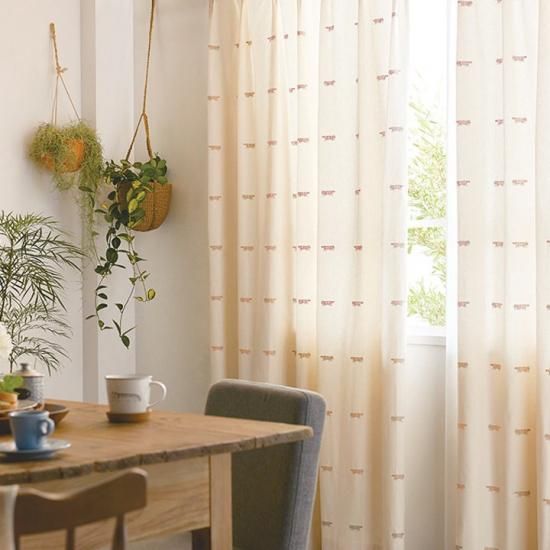 北欧デザイナー リサ・ラーソン ネクストビンテージ天然素材名猫刺繍 【 Mikey マイキー刺繍 K1048-1049  レッド・ベージュ】 -3