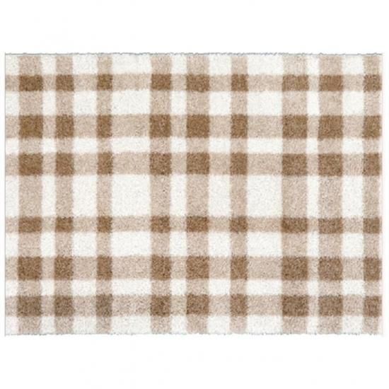 【Prevell ラグ カーペット】|プレーベル ラグ フルー FLU|ふわふわ フリーズ糸使用 チェック柄のおしゃれかわいいラグ・カジュアル&エレガントな北欧風インテリアに!-0