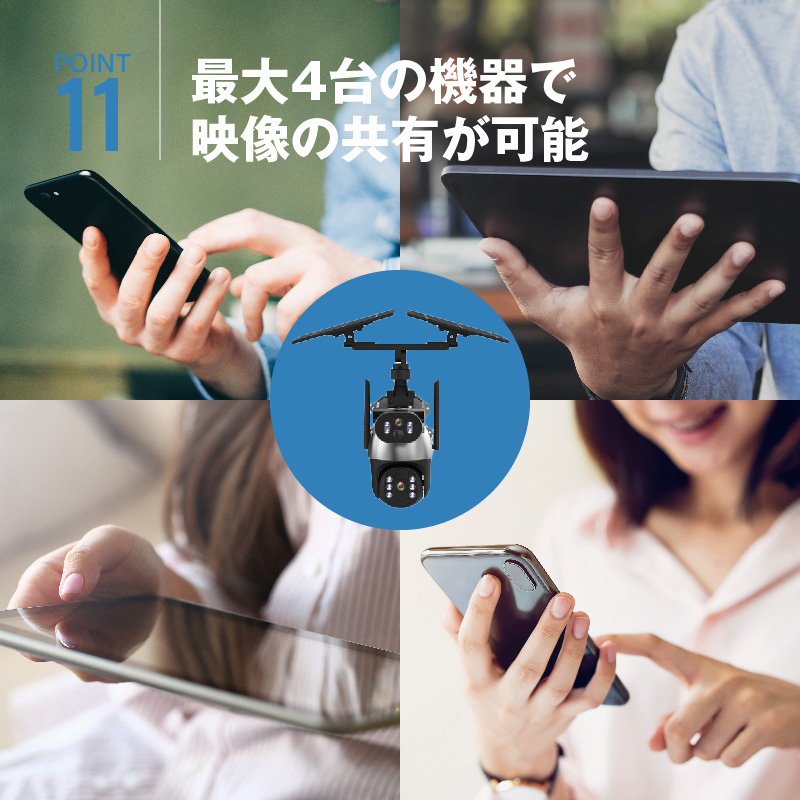 ソーラー充電式防犯カメラ 4G接続