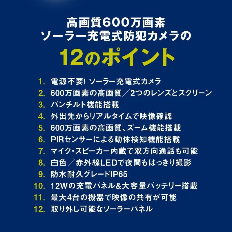 ソーラー充電式防犯カメラ 4G接続
