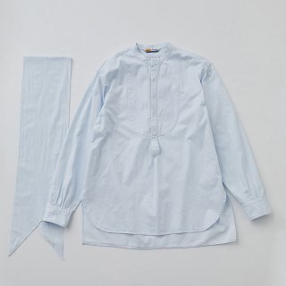 DENIM DRESS  SHIRTS / WHITE