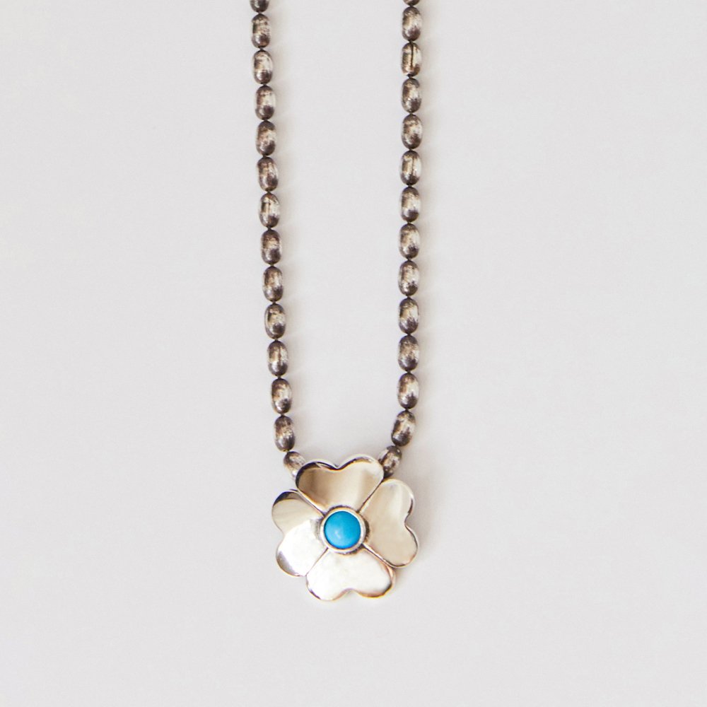 FLOWER NECKLACE / TURQUOISE - THE SUNNY