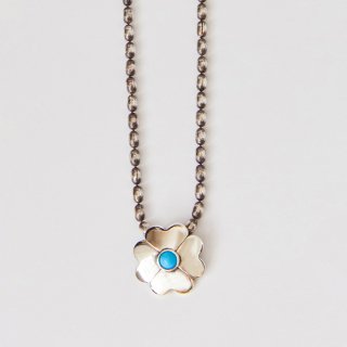 FLOWER NECKLACE / TURQUOISE