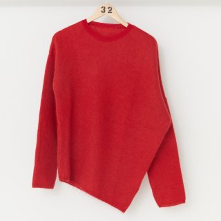 MOHAIR DEFORMATION KNIT / RED