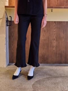 TECH SUEDE FLARE PANTS