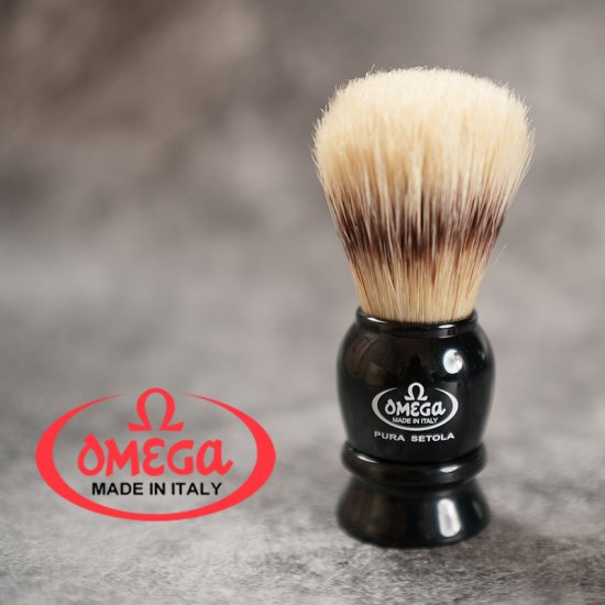 OMEGA オメガ シェービングブラシ 豚毛 Art.13522 | イタリア製の高 