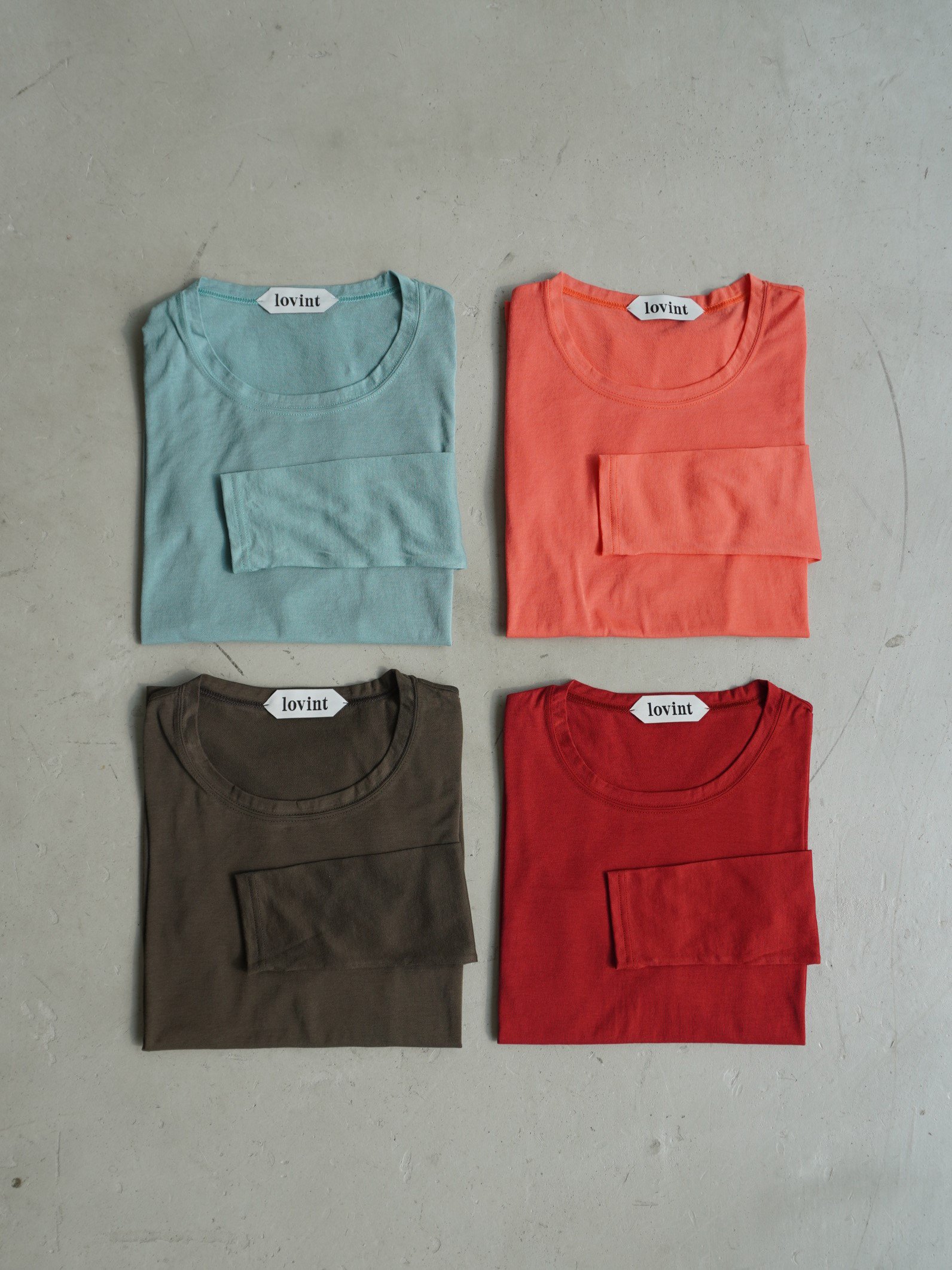 Crew neck color tops