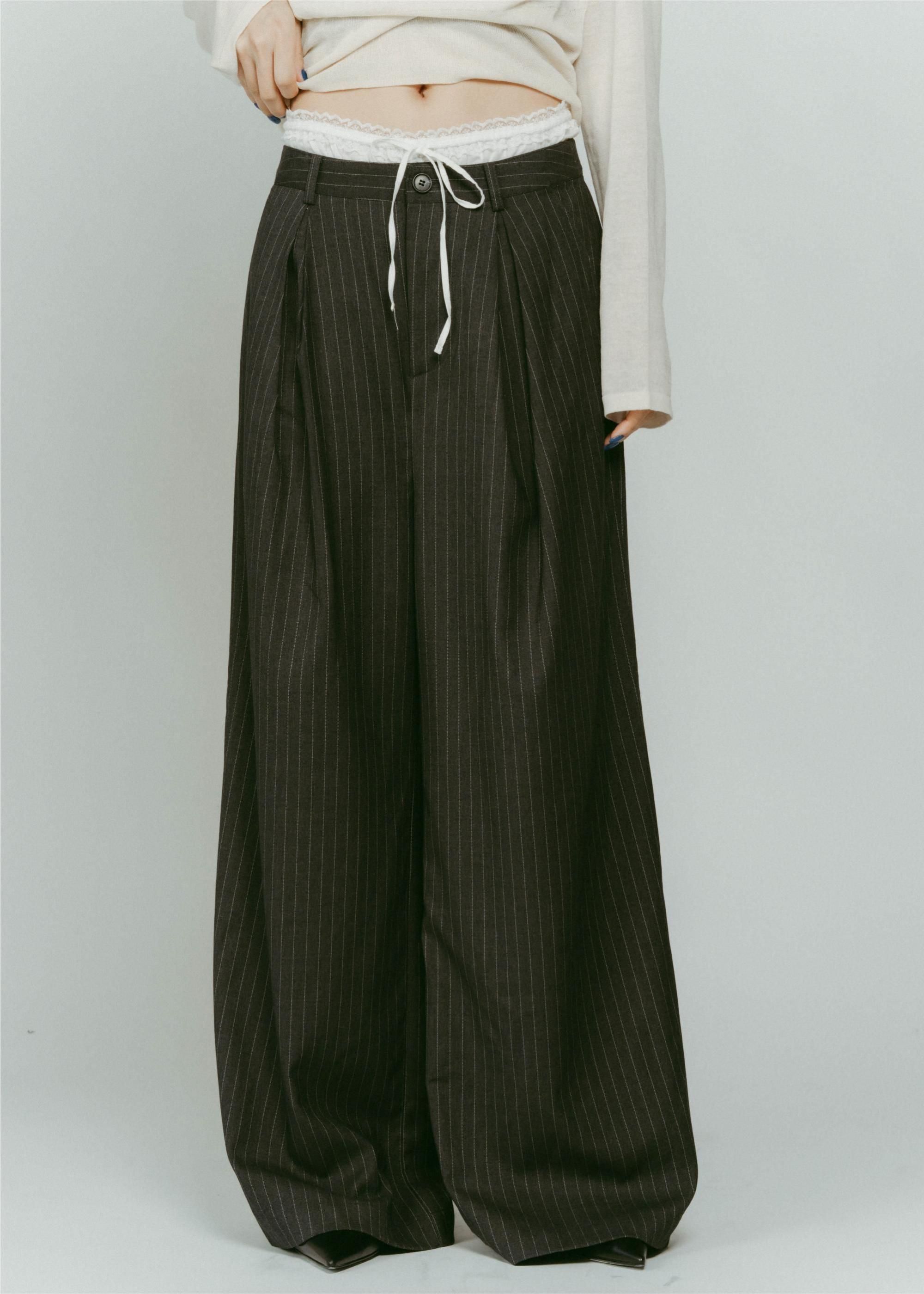 STRIPE LAYERED PANTS