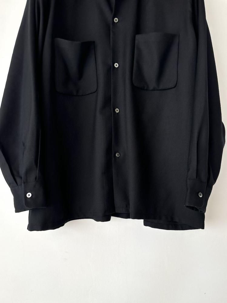 MARKAWARE 2/72 ORGANIC WOOL VIYELLA OPEN COLLAR SHIRT - GARDEN