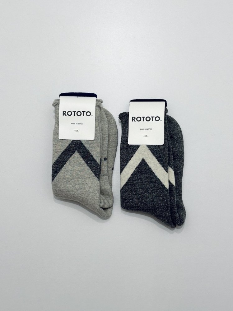 ROTOTO RAFFY SWEAT SOCKS ZIG ZAG 