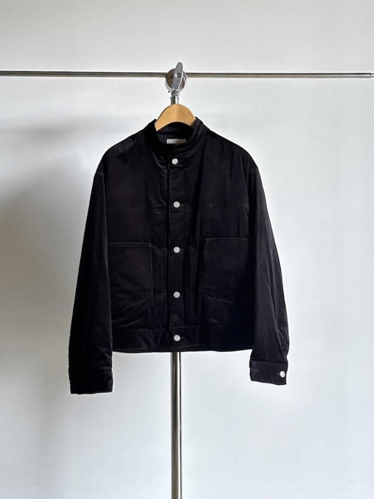 MARKAWARE Organic Cotton 6Wale Corduroy Puffed Mandarin Collar Work Jacket