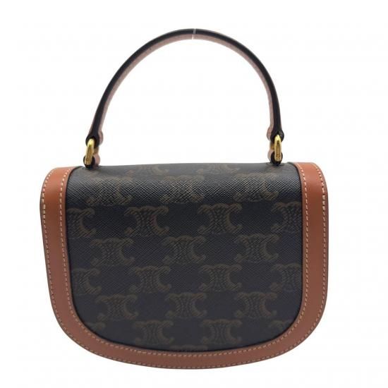 【未使用保管品】CELINEセリーヌトリオンフロゴ キャンバス×レザー 2WAY CELINE セリーヌ ショルダーバッグ Triompheトリオンフ