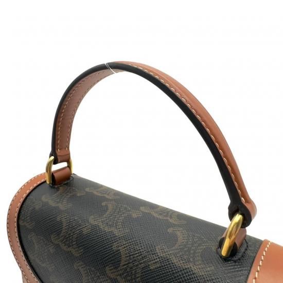 【未使用保管品】CELINEセリーヌトリオンフロゴ キャンバス×レザー 2WAY CELINE 未使用保管品 袋付 セリーヌ トリオンフ ロゴ レザー 本