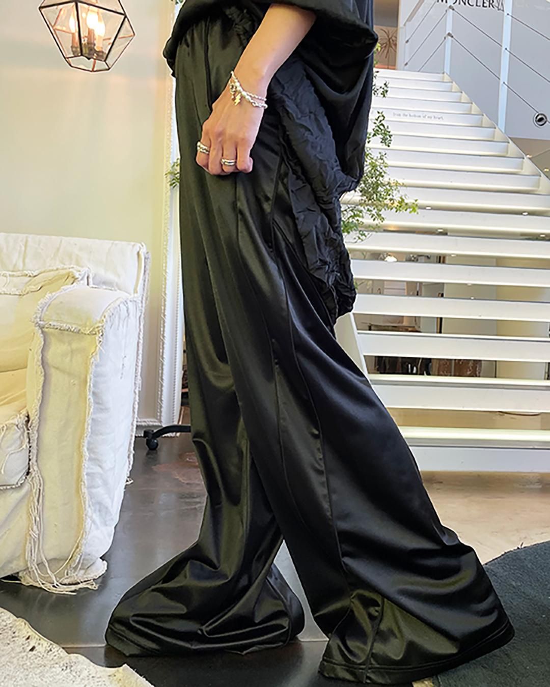 MM6 MAISON MARGIELA｜WIDE PANTS - S.CURVE STUDIO｜BLACK｜2023 