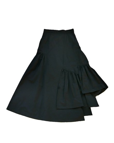 DOUBLE STANDARD CLOTHINGGATHERED SKIRT - S.CURVE STUDIOBLACK2023FW