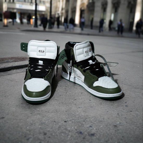 GLSAJ1-THE TEN GREEN LIZARD LUXHIGH CUT SNEAKERGREEN2023