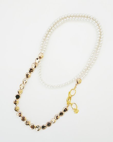 DOUBLE STANDARD CLOTHINGPEARL NECKLACE - S.CURVE STUDIOGOLD/OFF2023FW