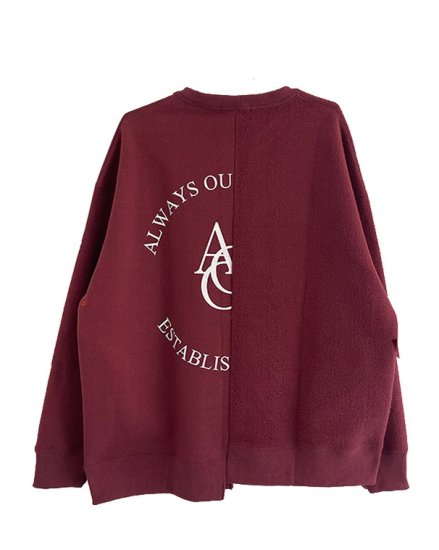 ALWAYS OUT OF STOCKSWITCHED NOSTALGIC CREW NECKBURGUNDY2022ߡ