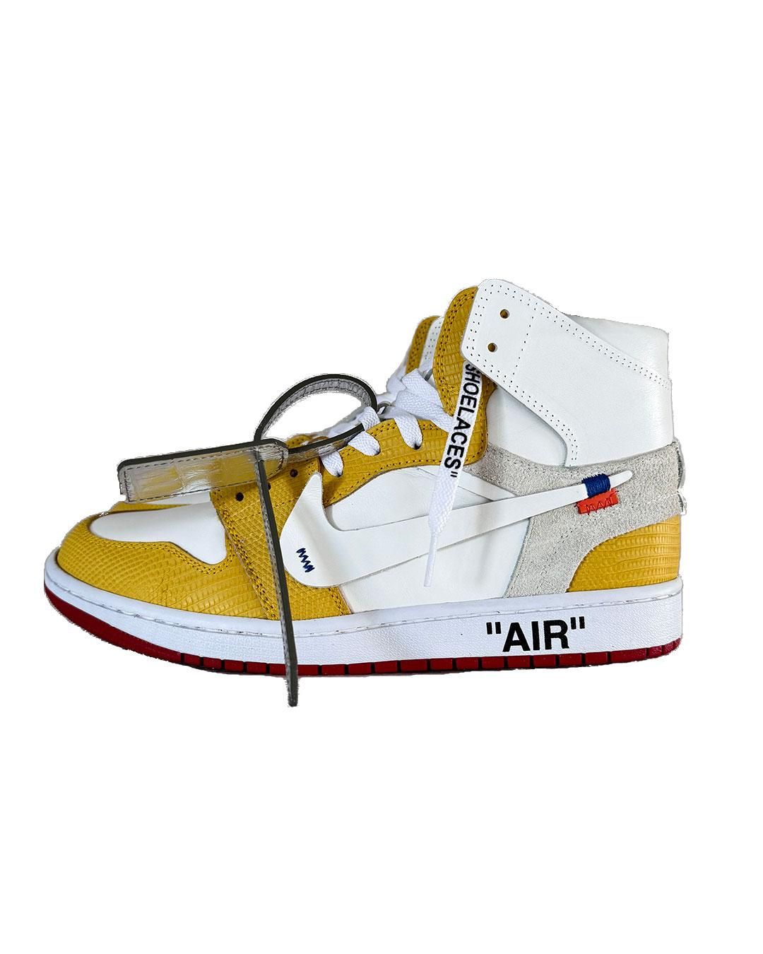 GLS AJ1 THE TEN CANARY YELLOW LIZARD LUX HIGH CUT SNEAKER