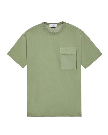 STONE ISLANDSS T-SHIRTSAGE GREEN2023ղ