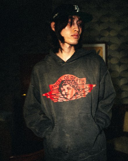 SAINT MXXXXXX "HOODIE / ANGEL"BLACK2024ղ