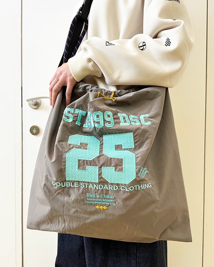 DOUBLE STANDARD CLOTHING  BALL&CHAIN25th ANNIVERSARY SHOPPING BAGCHARCOAL2024SS