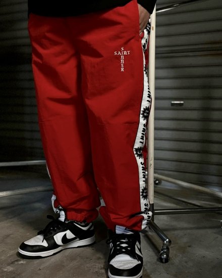 SAINT MXXXXXX "TRACK PANTS / SIDE TAPE"RED2024ղ