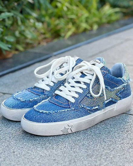 ASHMALIBU STRASS BIS DENIM BIJOU SNEAKERBLUE2024SS