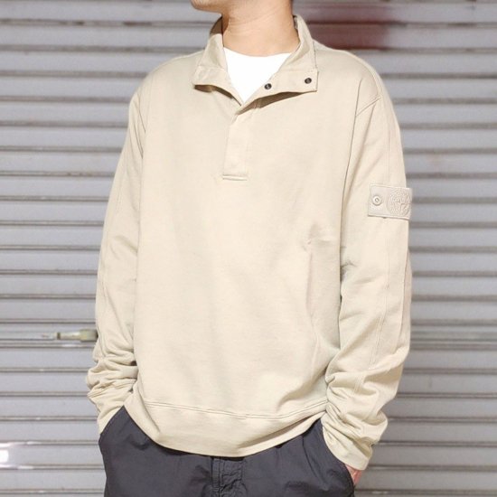 STONE ISLAND GHOSTHENLY NECK KNITBEIGE2024SS