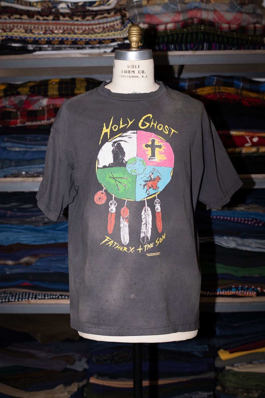 SAINT MXXXXXX × LASTMAN｜LM_SS_TEE / HOLY GHOST｜BLACK｜2024春夏【4.6(sat)  pm12:00 New Release】