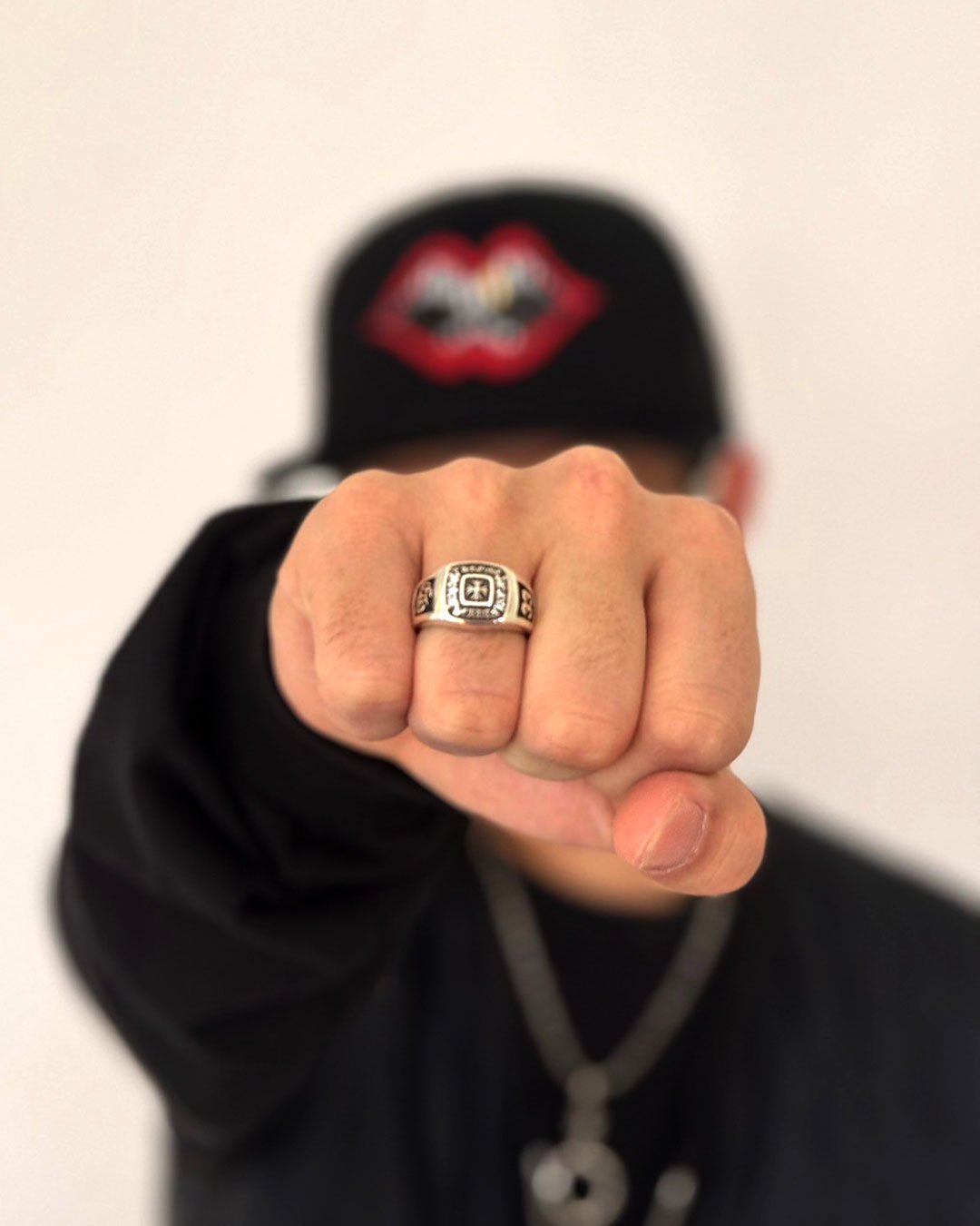 CHROME HEARTS｜RING CHAMPION 33 SML CH PLUS DIAMOND｜925 SILVER