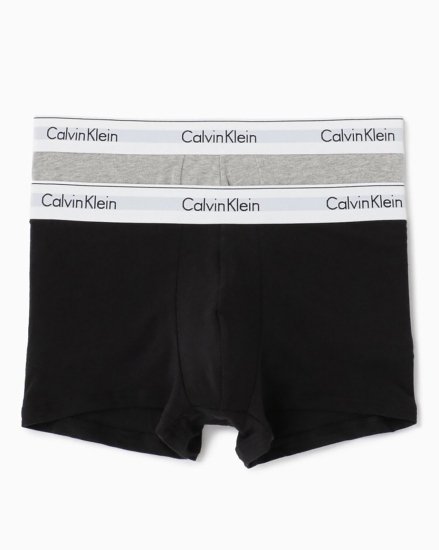 CALVIN KLEIN UNDERWEAR MENSTRUNKS 2PACKHEATHER GREY/BLACK2024