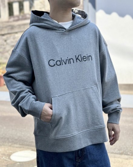 CALVIN KLEIN JEANSLS STANDARD LOGO TERRY PO HOODIEGREY2024