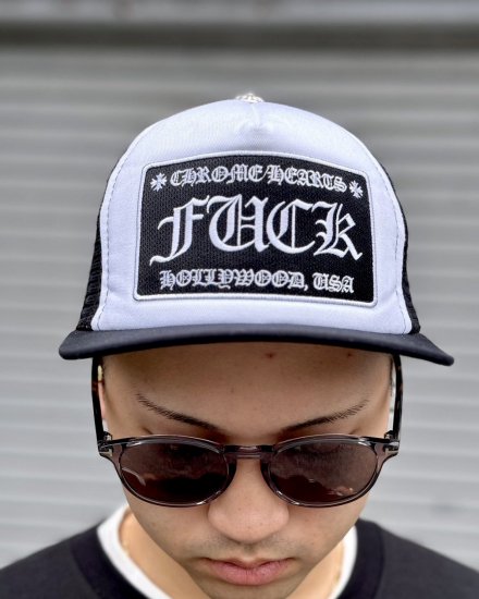 CHROME HEARTSTRUCKER CAP FUCK PATCHWHITE  BLACK2024