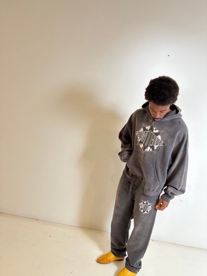 SAINT MXXXXXX  DENIM TEARSDT_HSWEAT PANTS /  TEARSBLACK2024