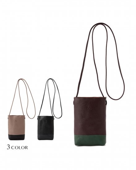 IL BISONTEMINI CROSS BODY BAGGREY/DARK BROWN/BLACK2024ղ