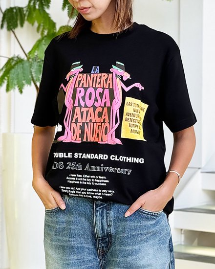 DOUBLE STANDARD CLOTHINGPINK PANTHERCOLLABORATION T-SHIRTBLACK2024