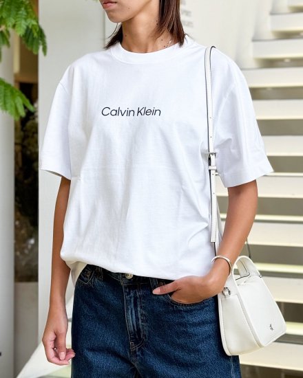 CALVIN KLEIN JEANSSS RLXD STANDARD LOGO CREWNECK TEEWHITE2024