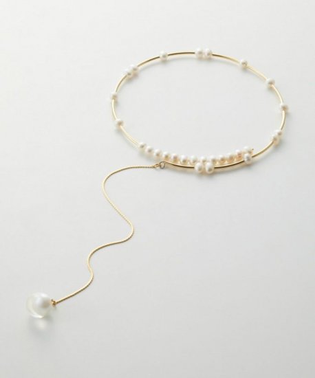 DOUBLE STANDARD CLOTHINGPEARL WIRE NECKLACEGOLD2024