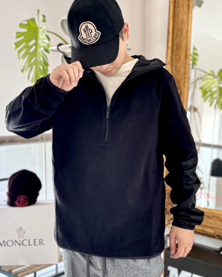 MONCLER HOMMEHOODIE SWEATER | BLACK2024