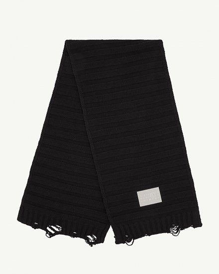 MM6 MAISON MARGIELAKNITTING WOOL SCARFBLACK2024