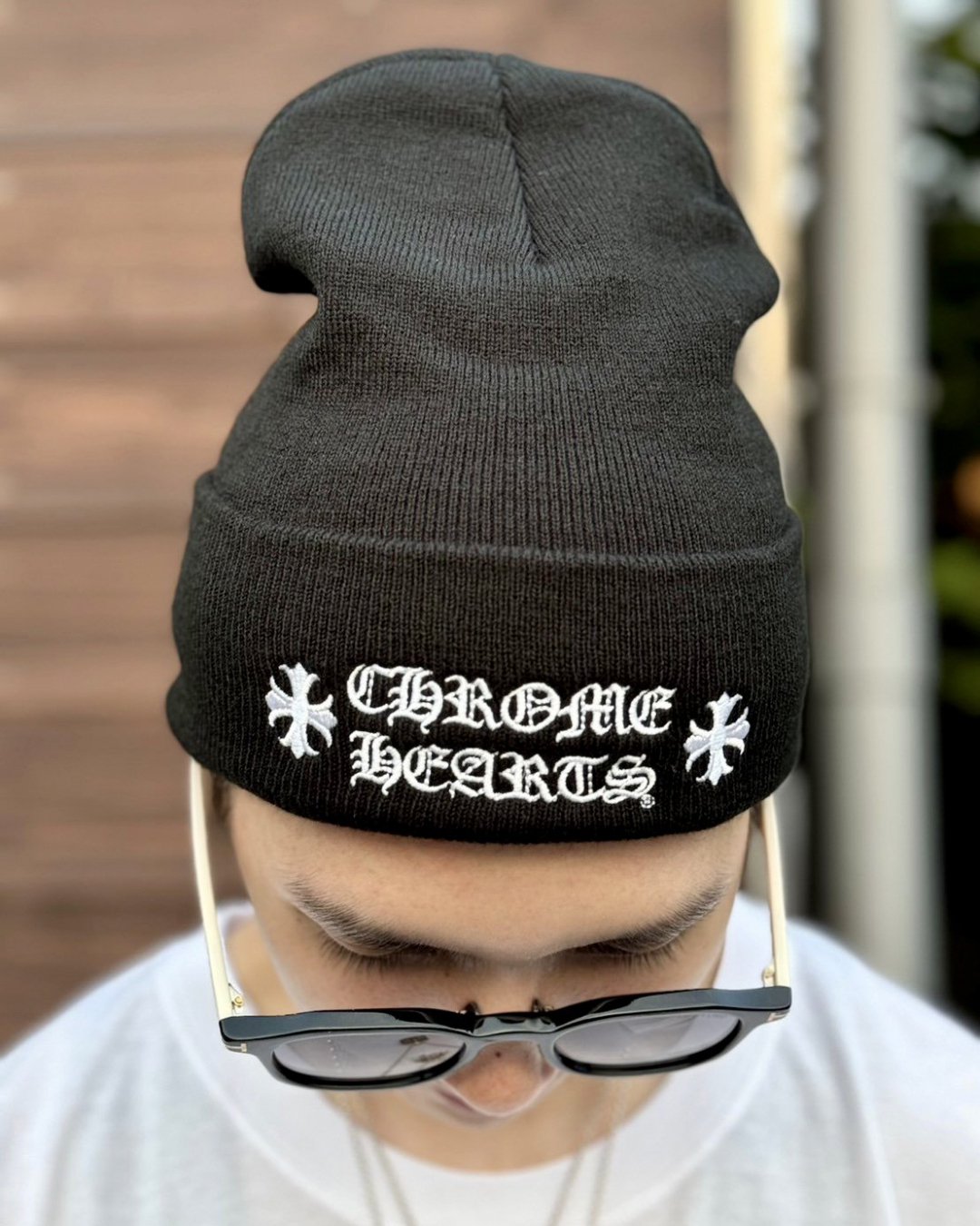 CHROME HEARTS  KNIT CAP +CHROME HEARTS+BLACK2024