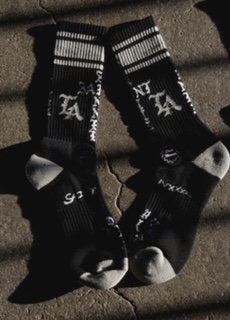 SAINT Mxxxxxx  BORNXRAISEDBR_SOCKS ST SINNERBLACK2024