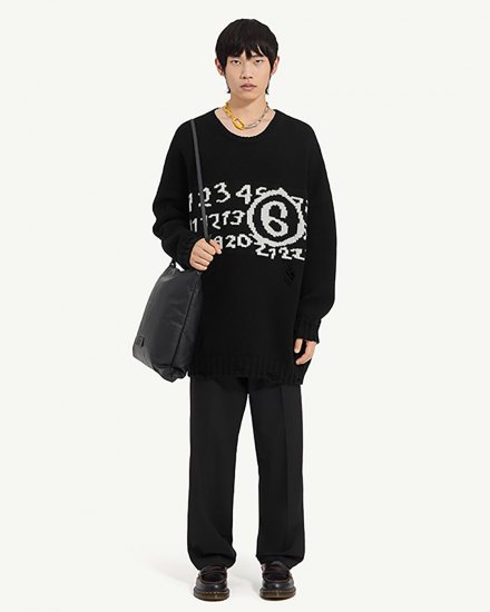 MM6 MAISON MARGIELALONG SLEEVE SWEATERBLACK2024